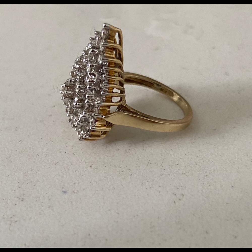 Diamond ring, solid gold - Picture 3 of 4